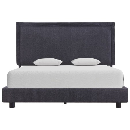 vidaXL Bettgestell Dunkelgrau Stoff 140×200 cm 