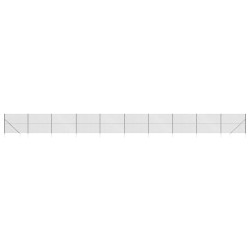 vidaXL Maschendrahtzaun mit Bodenhülsen Anthrazit 2x25 m