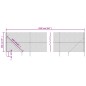 vidaXL Maschendrahtzaun mit Bodenhülsen Anthrazit 2x25 m vidaXL Maschendrahtzaun mit Bodenhülsen Anthrazit 2x25 m