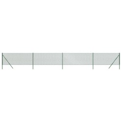 vidaXL Maschendrahtzaun Grün 1x10 m