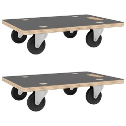 vidaXL Rollbretter 2 Stk. Rechteckig 80x55x11,5 cm