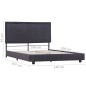 vidaXL Bettgestell Dunkelgrau Stoff 140×200 cm vidaXL Bettgestell Dunkelgrau Stoff 140×200 cm