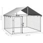 vidaXL Outdoor-Hundezwinger mit Dach 200x200x150 cm vidaXL Outdoor-Hundezwinger mit Dach 200x200x150 cm