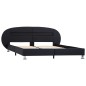 Bettgestell mit LED Schwarz Kunstleder 140x200 cm Bettgestell mit LED Schwarz Kunstleder 140x200 cm