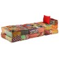 vidaXL 3-Sitzer Modularer Pouf Patchwork Stoff vidaXL 3-Sitzer Modularer Pouf Patchwork Stoff