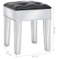 vidaXL Verspiegelter Schminktisch mit Hocker MDF und Glas vidaXL Verspiegelter Schminktisch mit Hocker MDF und Glas