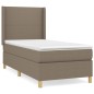 vidaXL Boxspringbett mit Matratze Taupe 90x190 cm Stoff vidaXL Boxspringbett mit Matratze Taupe 90x190 cm Stoff