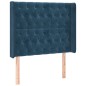 vidaXL Boxspringbett mit Matratze & LED Dunkelblau 90x200 cm Samt vidaXL Boxspringbett mit Matratze & LED Dunkelblau 90x200 cm Samt