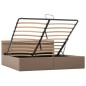 vidaXL Stauraumbett mit LED Cappuccino-Braun Kunstleder 180×200cm vidaXL Stauraumbett mit LED Cappuccino-Braun Kunstleder 180×200cm