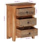 vidaXL Beistellschrank 55x33x75 cm Massivholz Akazie vidaXL Beistellschrank 55x33x75 cm Massivholz Akazie