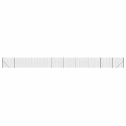 vidaXL Maschendrahtzaun mit Bodenflansch Anthrazit 2,2x25 m