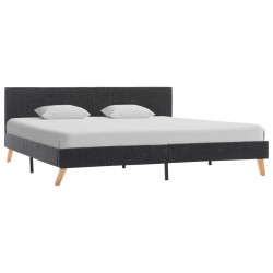 vidaXL Bettgestell Dunkelgrau Stoff 180 × 200 cm 