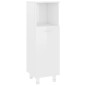 vidaXL Badezimmerschrank Hochglanz-Weiß 30x30x95 cm Holzwerkstoff vidaXL Badezimmerschrank Hochglanz-Weiß 30x30x95 cm Holzwerkstoff