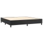 vidaXL Boxspringbett mit Matratze & LED Schwarz 200x200 cm Kunstleder vidaXL Boxspringbett mit Matratze & LED Schwarz 200x200 cm Kunstleder