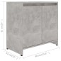 vidaXL Badezimmerschrank Betongrau 60x33x61 cm Holzwerkstoff vidaXL Badezimmerschrank Betongrau 60x33x61 cm Holzwerkstoff