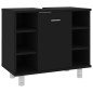 vidaXL Badezimmerschrank Schwarz 60x32x53,5 cm Holzwerkstoff vidaXL Badezimmerschrank Schwarz 60x32x53,5 cm Holzwerkstoff