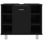vidaXL Badezimmerschrank Schwarz 60x32x53,5 cm Holzwerkstoff vidaXL Badezimmerschrank Schwarz 60x32x53,5 cm Holzwerkstoff