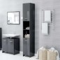 vidaXL Badezimmerschrank Hochglanz-Grau 30x30x183,5 cm Holzwerkstoff vidaXL Badezimmerschrank Hochglanz-Grau 30x30x183,5 cm Holzwerkstoff