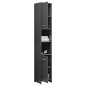 vidaXL Badezimmerschrank Hochglanz-Grau 30x30x183,5 cm Holzwerkstoff vidaXL Badezimmerschrank Hochglanz-Grau 30x30x183,5 cm Holzwerkstoff