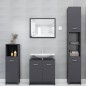 vidaXL Badezimmerschrank Hochglanz-Grau 30x30x183,5 cm Holzwerkstoff vidaXL Badezimmerschrank Hochglanz-Grau 30x30x183,5 cm Holzwerkstoff