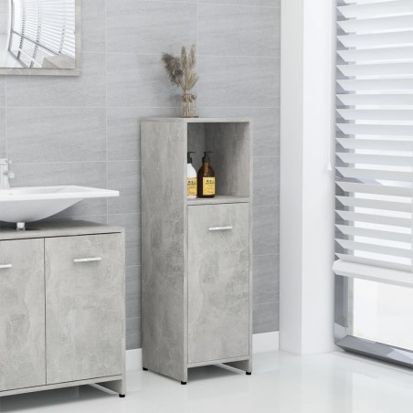 vidaXL Badezimmerschrank Betongrau 30x30x95 cm Holzwerkstoff