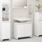 vidaXL Badezimmerschrank Hochglanz-Weiß 60x33x61 cm Holzwerkstoff vidaXL Badezimmerschrank Hochglanz-Weiß 60x33x61 cm Holzwerkstoff