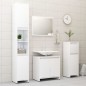 vidaXL Badezimmerschrank Hochglanz-Weiß 60x33x61 cm Holzwerkstoff vidaXL Badezimmerschrank Hochglanz-Weiß 60x33x61 cm Holzwerkstoff