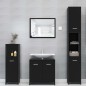 vidaXL Badezimmerschrank Schwarz 30x30x183,5 cm Holzwerkstoff vidaXL Badezimmerschrank Schwarz 30x30x183,5 cm Holzwerkstoff