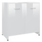 vidaXL Badezimmerschrank Hochglanz-Weiß 60x33x61 cm Holzwerkstoff vidaXL Badezimmerschrank Hochglanz-Weiß 60x33x61 cm Holzwerkstoff