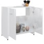 vidaXL Badezimmerschrank Hochglanz-Weiß 60x33x61 cm Holzwerkstoff vidaXL Badezimmerschrank Hochglanz-Weiß 60x33x61 cm Holzwerkstoff