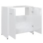 vidaXL Badezimmerschrank Hochglanz-Weiß 60x33x61 cm Holzwerkstoff vidaXL Badezimmerschrank Hochglanz-Weiß 60x33x61 cm Holzwerkstoff