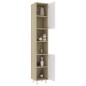vidaXL Badezimmerschrank Weiß Sonoma-Eiche 30x30x179 cm Holzwerkstoff vidaXL Badezimmerschrank Weiß Sonoma-Eiche 30x30x179 cm Holzwerkstoff