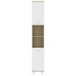 vidaXL Badezimmerschrank Weiß Sonoma-Eiche 30x30x179 cm Holzwerkstoff vidaXL Badezimmerschrank Weiß Sonoma-Eiche 30x30x179 cm Holzwerkstoff