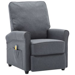 Massagesessel Dunkelgrau Stoff