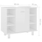 vidaXL Badezimmerschrank Hochglanz-Weiß 60x32x53,5 cm Holzwerkstoff vidaXL Badezimmerschrank Hochglanz-Weiß 60x32x53,5 cm Holzwerkstoff