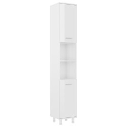 vidaXL Badezimmerschrank Hochglanz-Weiß 30x30x179 cm Holzwerkstoff