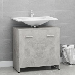 vidaXL Badezimmerschrank Betongrau 60x33x61 cm Holzwerkstoff