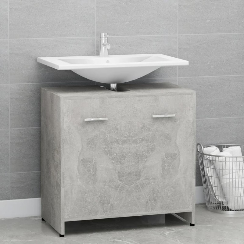 vidaXL Badezimmerschrank Betongrau 60x33x61 cm Holzwerkstoff vidaXL Badezimmerschrank Betongrau 60x33x61 cm Holzwerkstoff