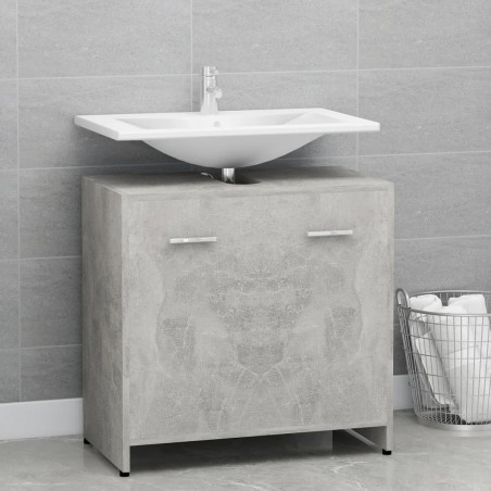 vidaXL Badezimmerschrank Betongrau 60x33x61 cm Holzwerkstoff