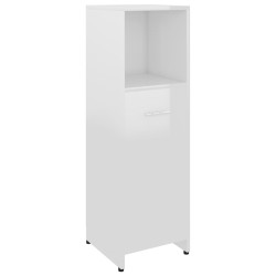 vidaXL Badezimmerschrank Hochglanz-Weiß 30x30x95 cm Holzwerkstoff