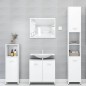 vidaXL Badezimmerschrank Hochglanz-Weiß 30x30x95 cm Holzwerkstoff vidaXL Badezimmerschrank Hochglanz-Weiß 30x30x95 cm Holzwerkstoff