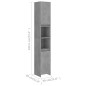 vidaXL Badezimmerschrank Betongrau 30x30x183,5 cm Holzwerkstoff vidaXL Badezimmerschrank Betongrau 30x30x183,5 cm Holzwerkstoff