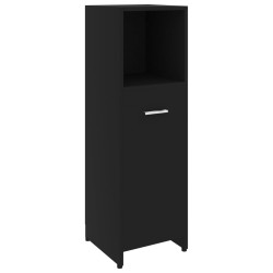 vidaXL Badezimmerschrank Schwarz 30x30x95 cm Holzwerkstoff