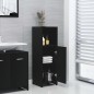 vidaXL Badezimmerschrank Schwarz 30x30x95 cm Holzwerkstoff vidaXL Badezimmerschrank Schwarz 30x30x95 cm Holzwerkstoff