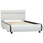 vidaXL LED-Bettgestell Weiß Kunstleder 100x200 cm vidaXL LED-Bettgestell Weiß Kunstleder 100x200 cm