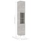 vidaXL Badezimmerschrank Betongrau 30x30x179 cm Holzwerkstoff vidaXL Badezimmerschrank Betongrau 30x30x179 cm Holzwerkstoff