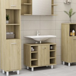 vidaXL Badezimmerschrank Sonoma-Eiche 60x32x53,5 cm Holzwerkstoff