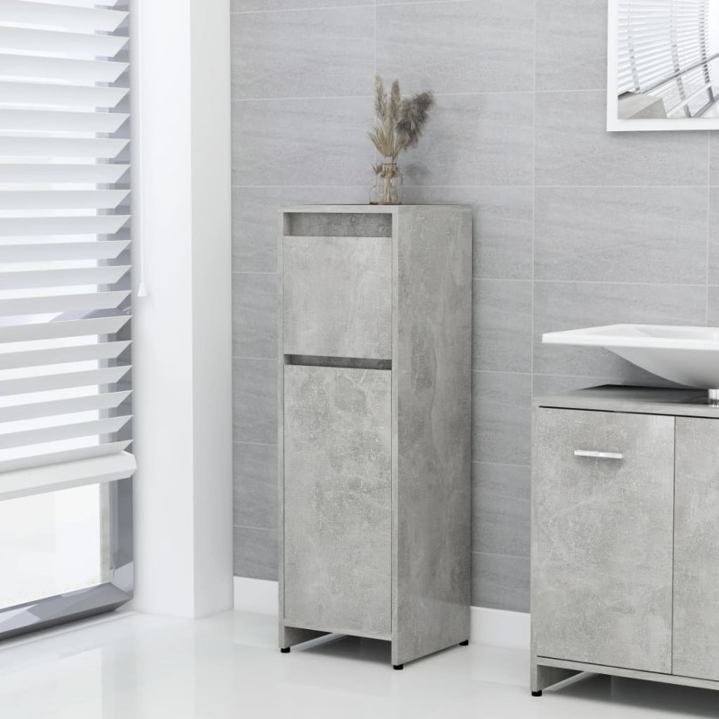 vidaXL Badezimmerschrank Betongrau 30x30x95 cm Holzwerkstoff vidaXL Badezimmerschrank Betongrau 30x30x95 cm Holzwerkstoff
