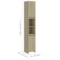 vidaXL Badezimmerschrank Sonoma-Eiche 30x30x183,5 cm Holzwerkstoff vidaXL Badezimmerschrank Sonoma-Eiche 30x30x183,5 cm Holzwerkstoff