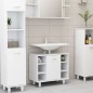 vidaXL Badezimmerschrank Weiß 60x32x53,5 cm Holzwerkstoff vidaXL Badezimmerschrank Weiß 60x32x53,5 cm Holzwerkstoff